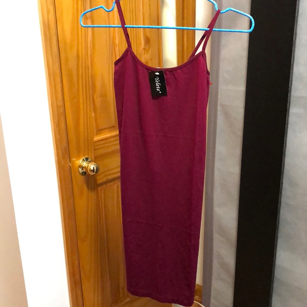 YELETE Women's Lady's Solid Seamless Long Spaghetti Strap Long Camisole Top